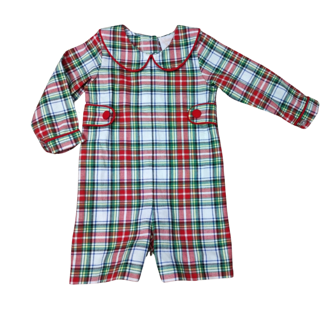 Christmas Plaid Shortall