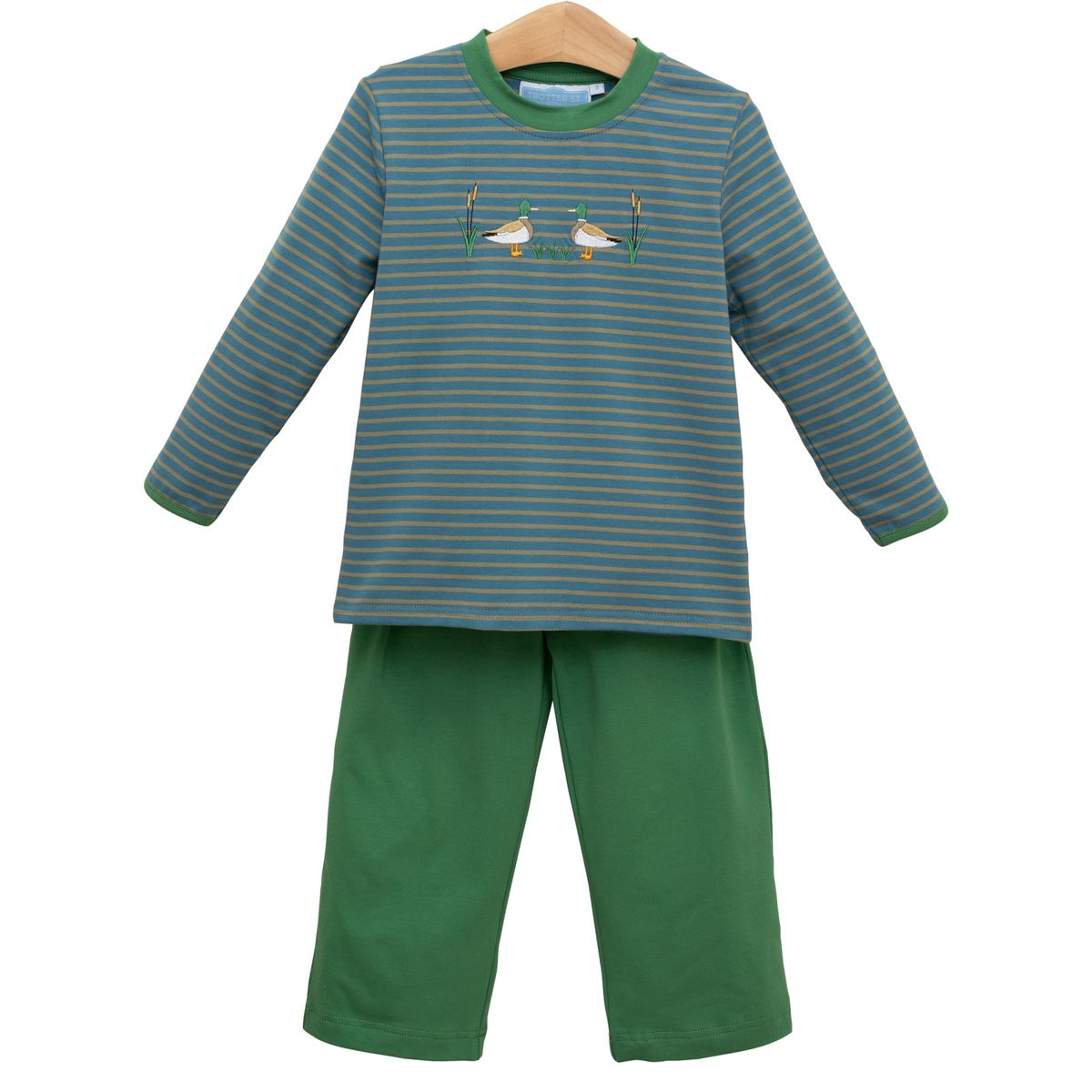 Mallard Embroidery Pants Set