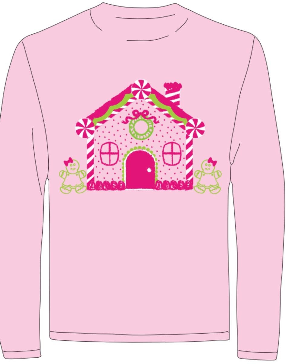 Pink Gingerbread House Tee
