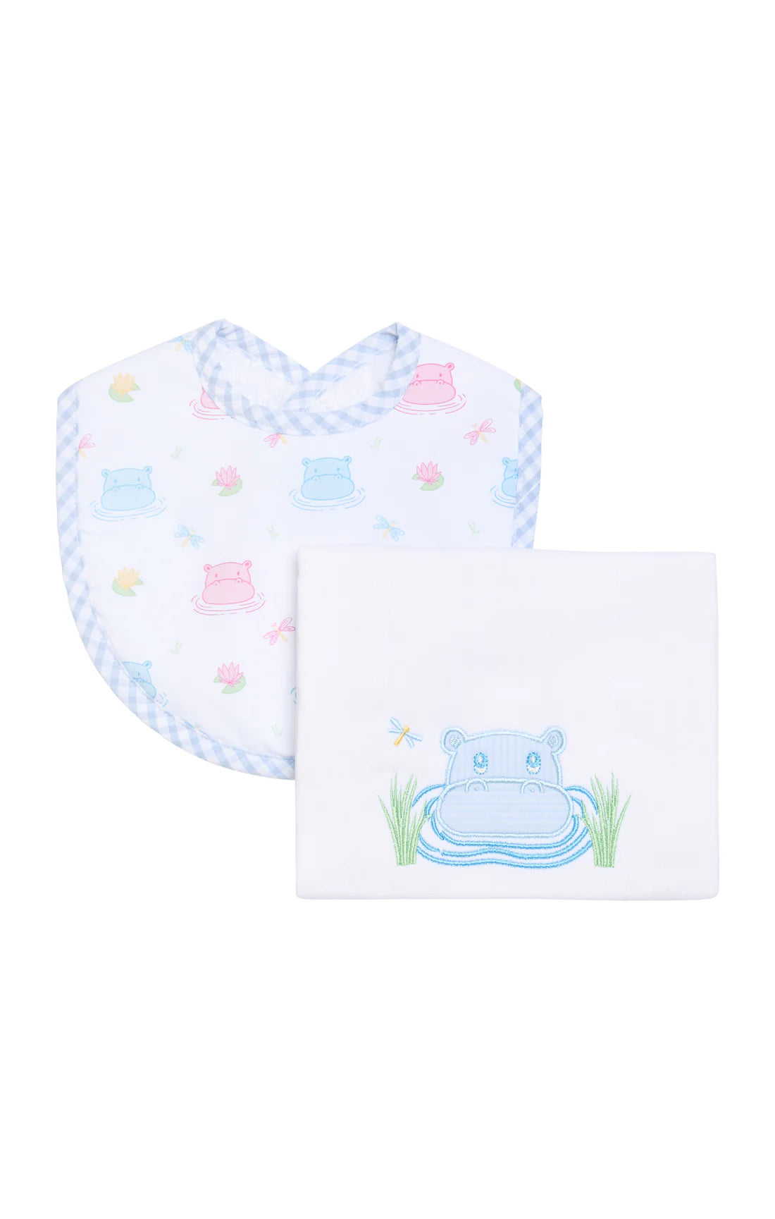 Blue Hippo Basic Bib & Burp Boxed Set