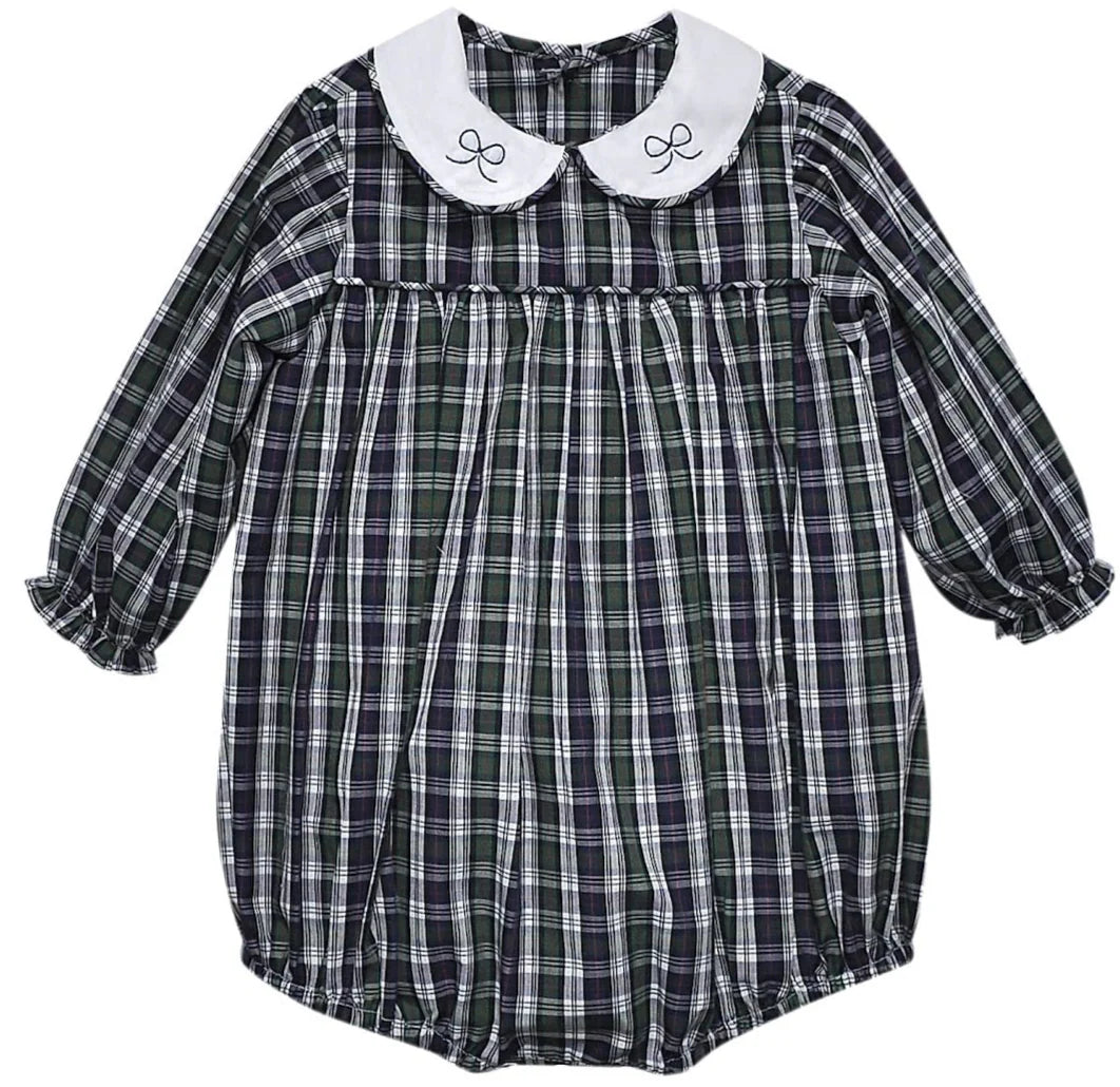 Plaid Bows Sawyer Girl Bubble