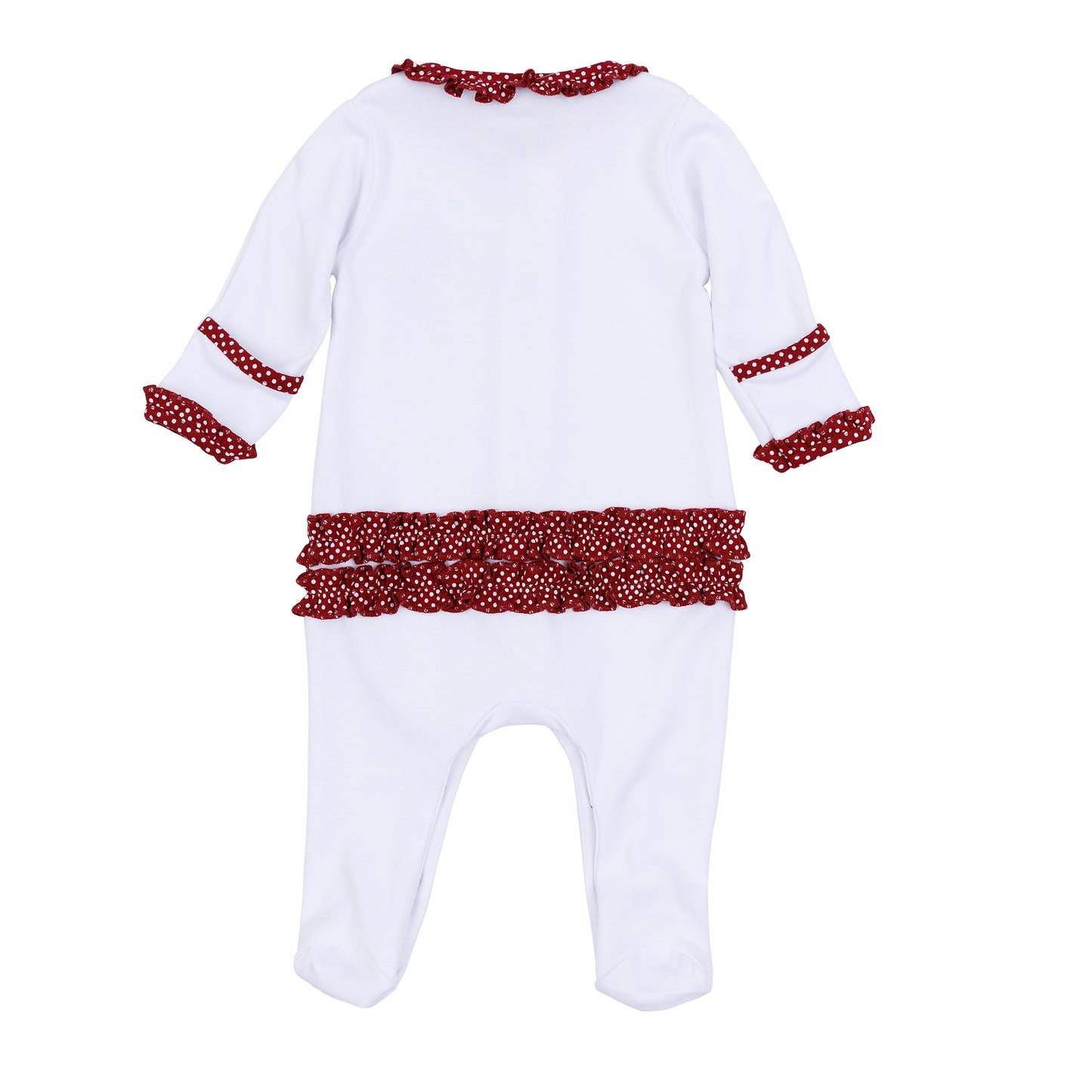 Crimson Cutie Ruffle Footie