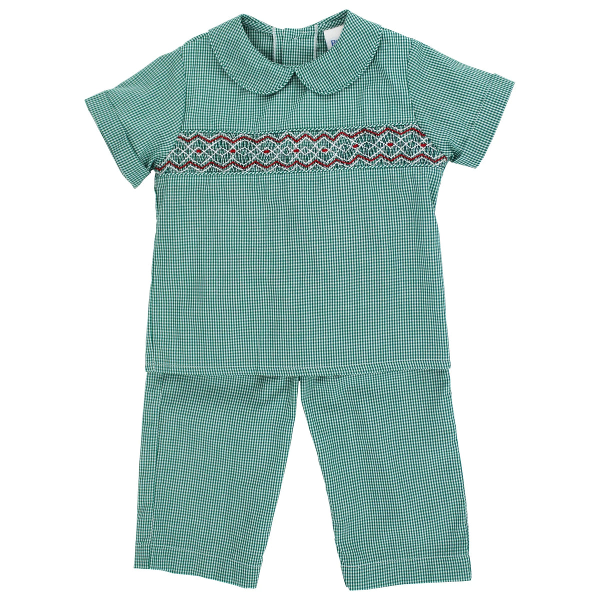 Green Christmas Check Pant Set