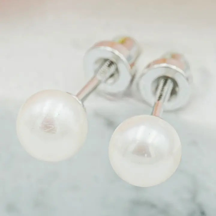Sterling Silver Pearl Earrings