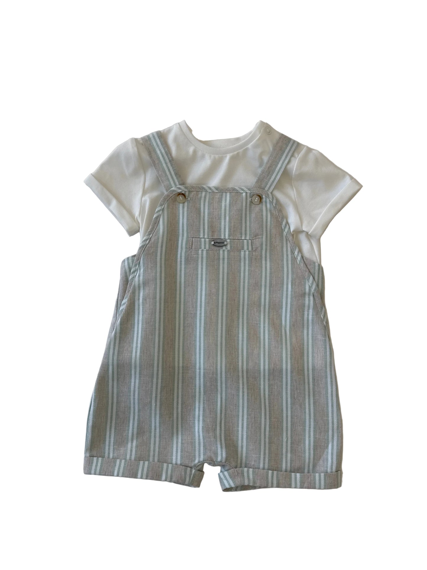 Stripe Overall Set
