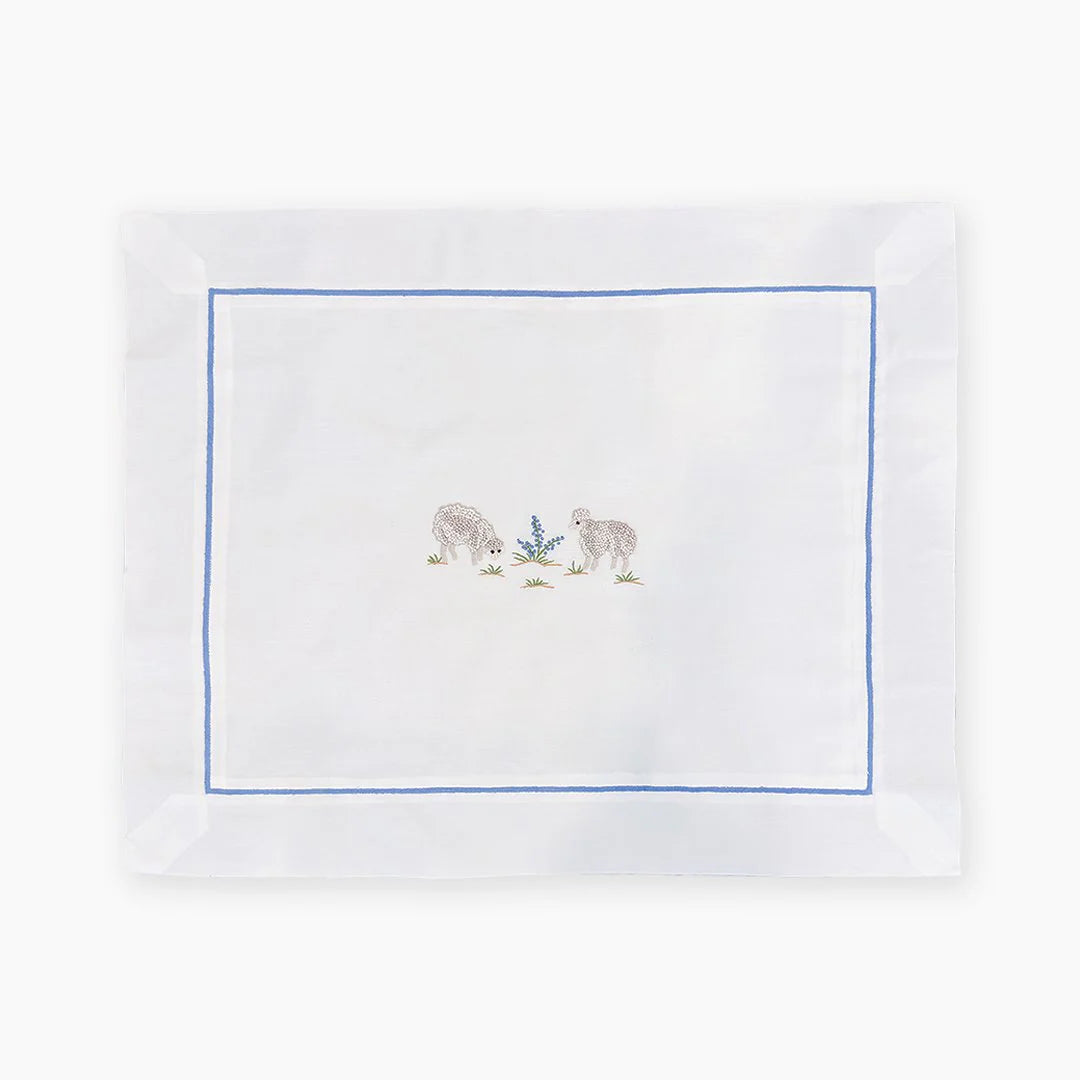 Blue Sheep Pillow