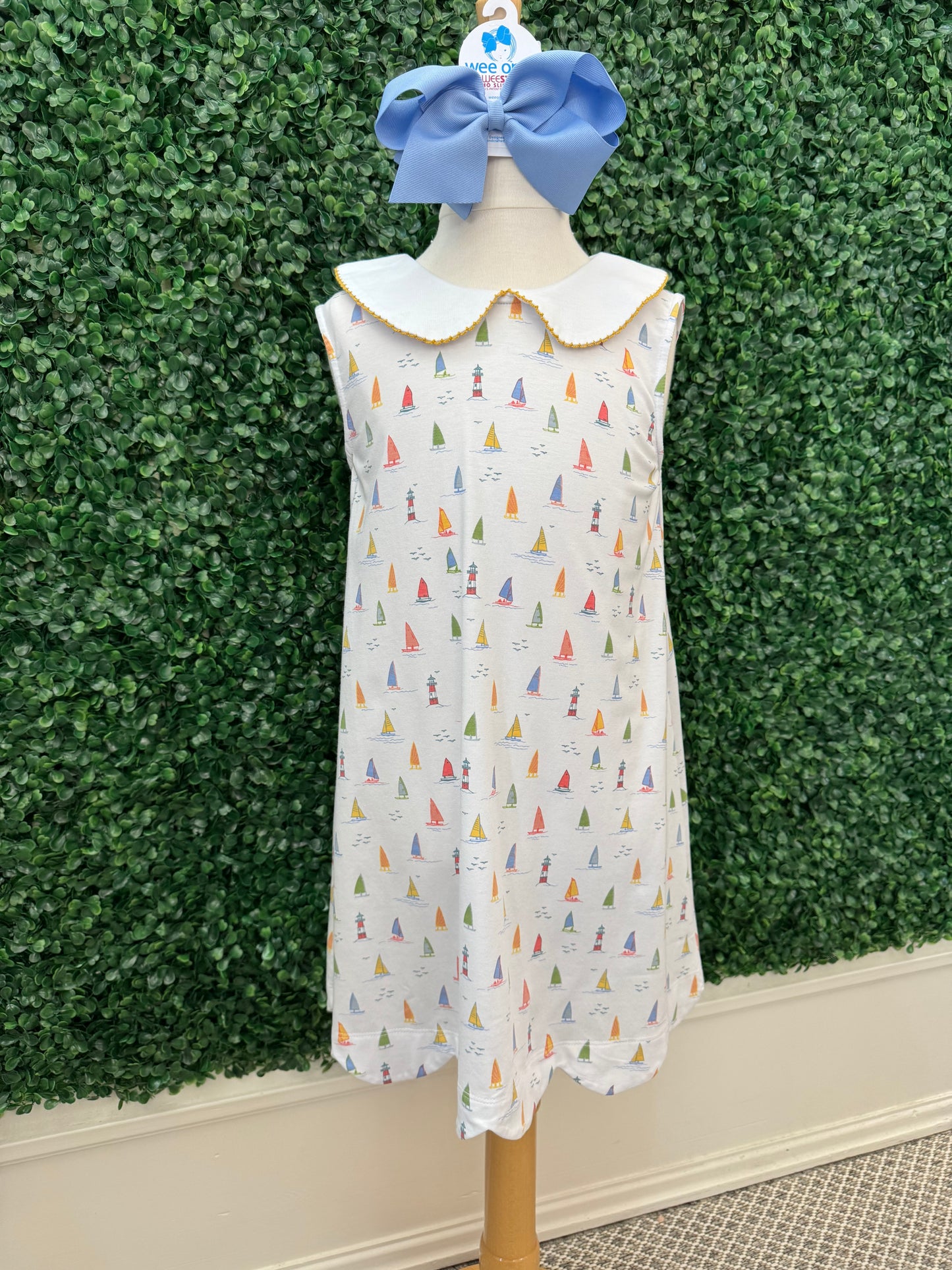 Sail Away Scallop Dress