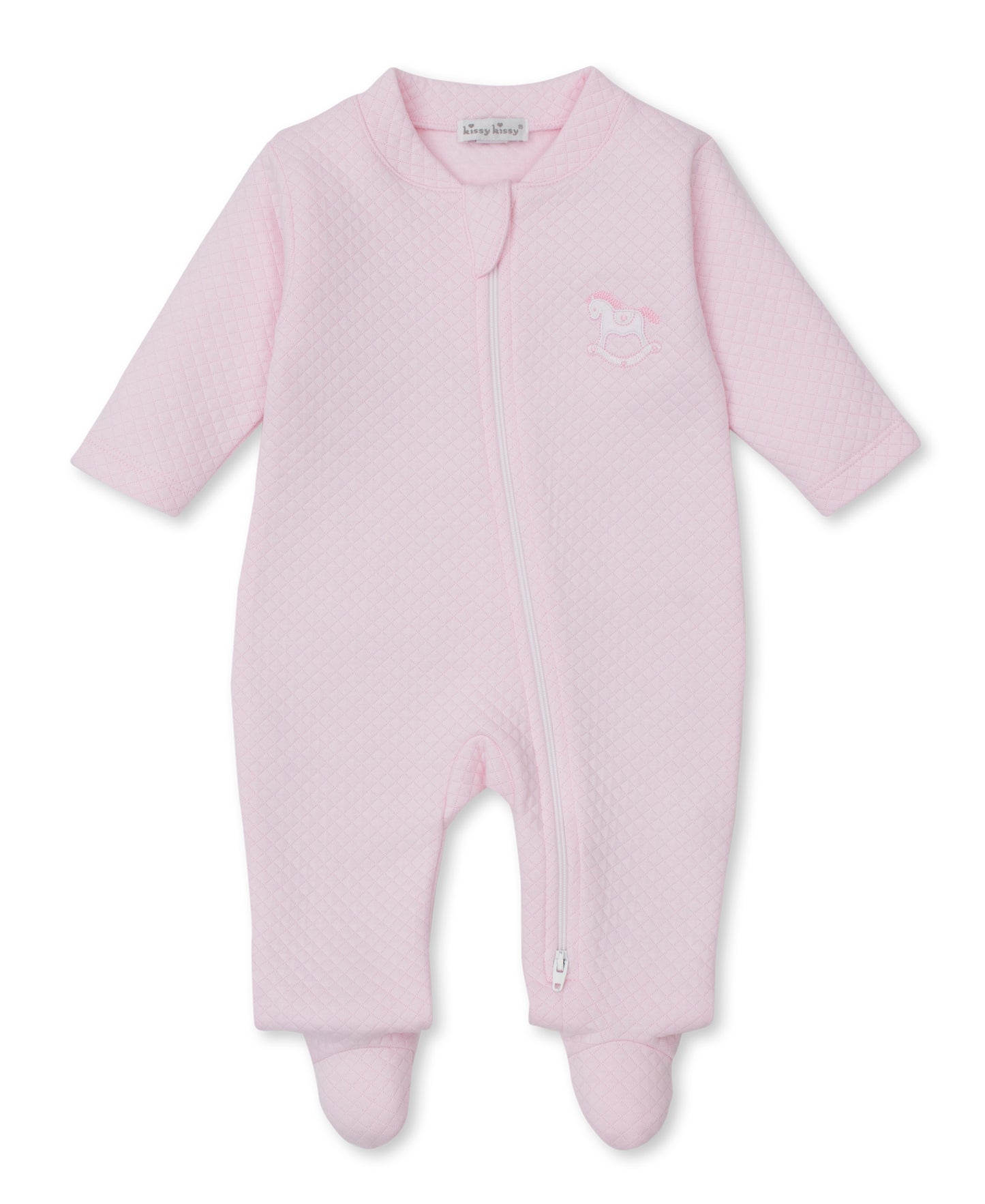 Riding Rockers Jacquard Zip Footie