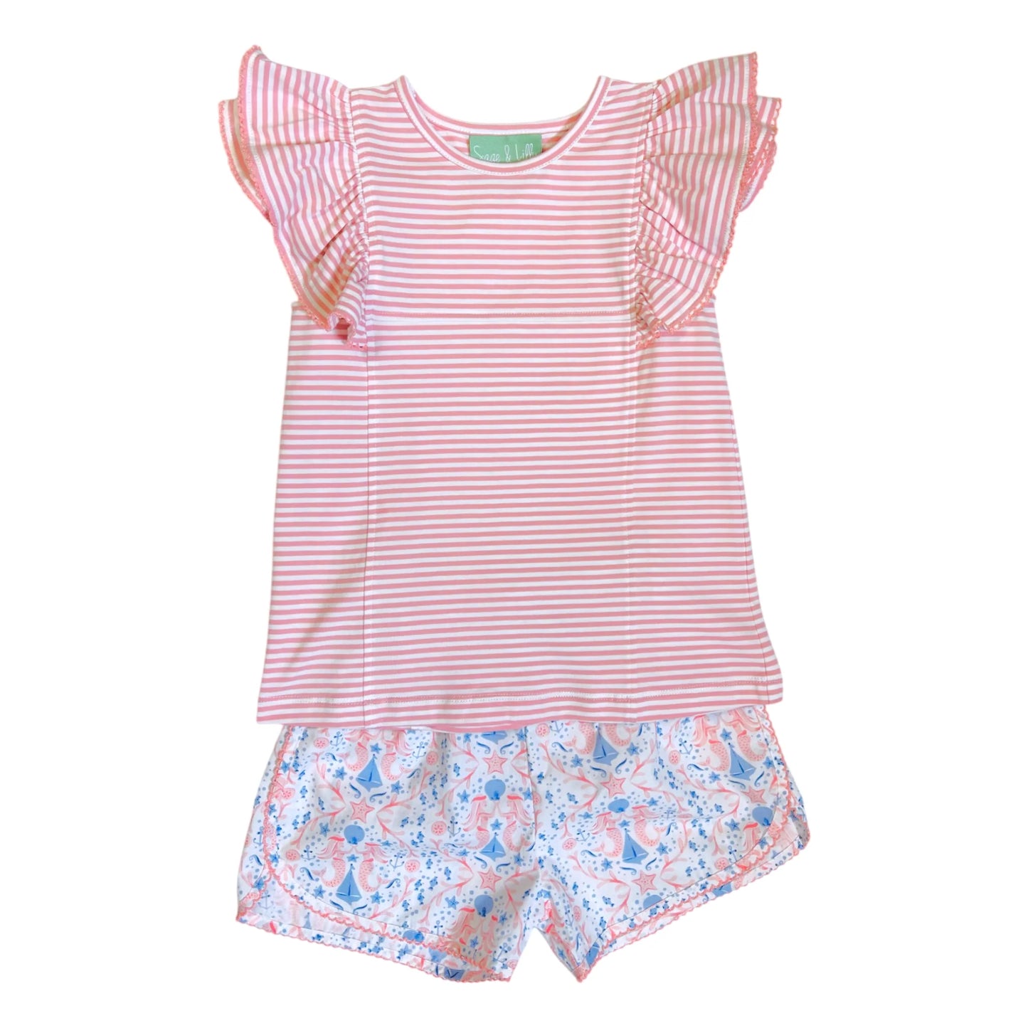 Mermaid Ruffle Sleeve Set