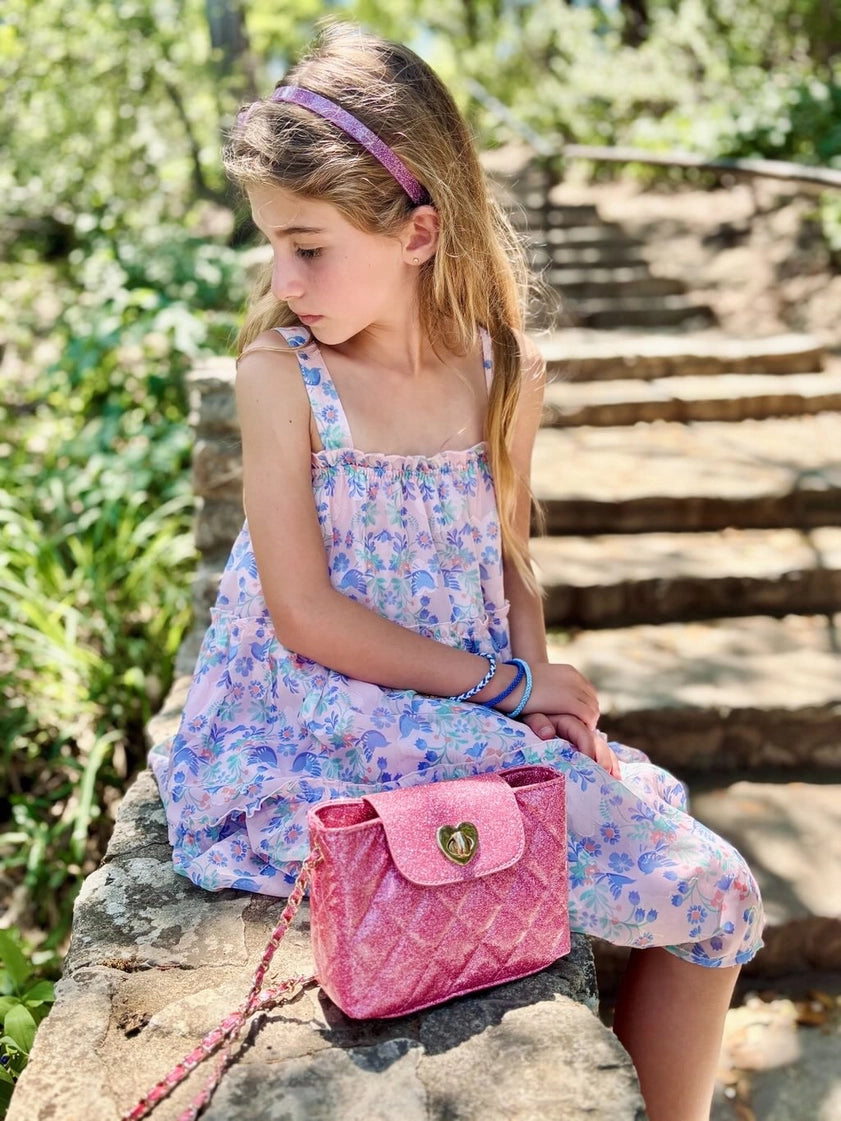 Paige Purse: Glitter Purple