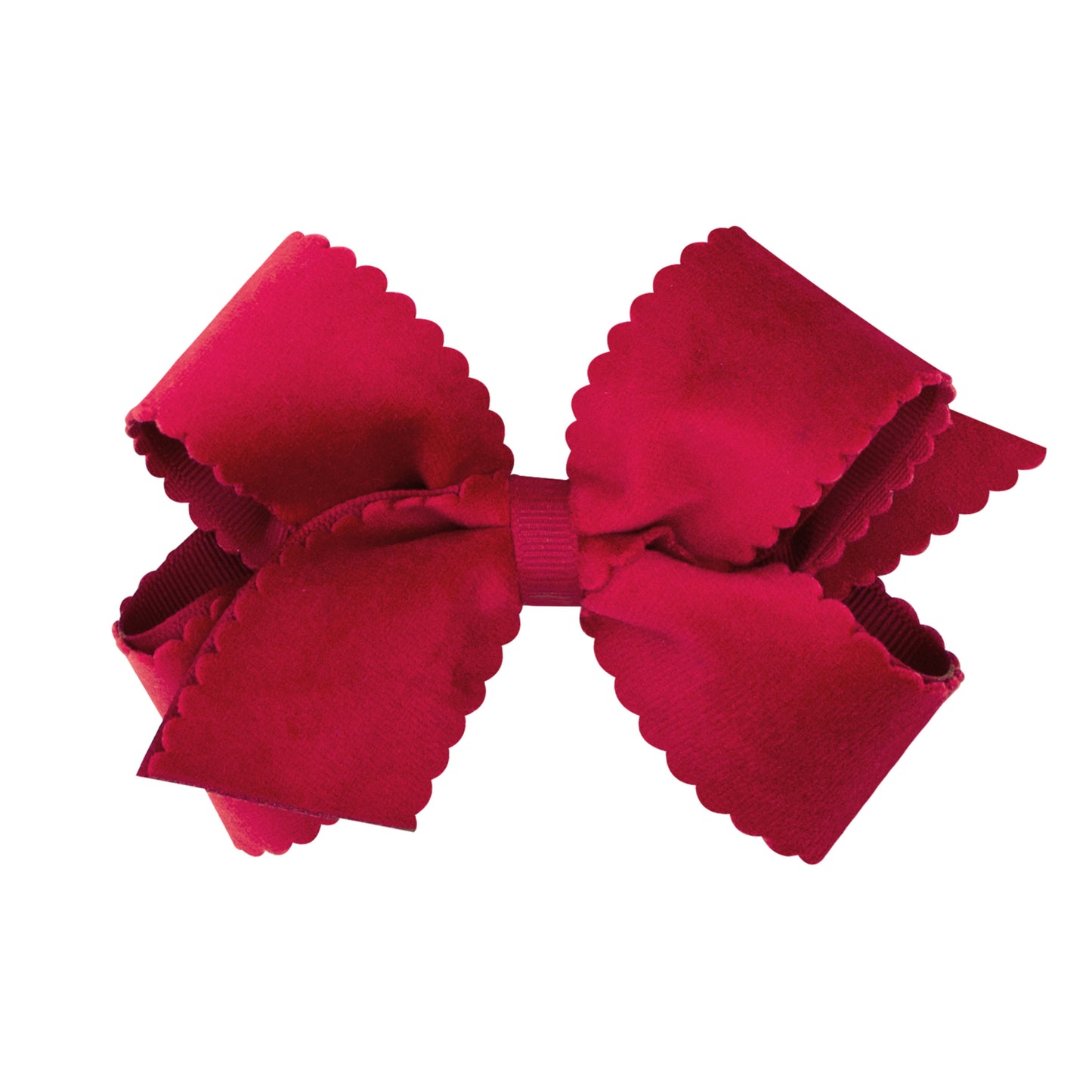 Grosgrain Hair Bow w/ Scalloped Edge