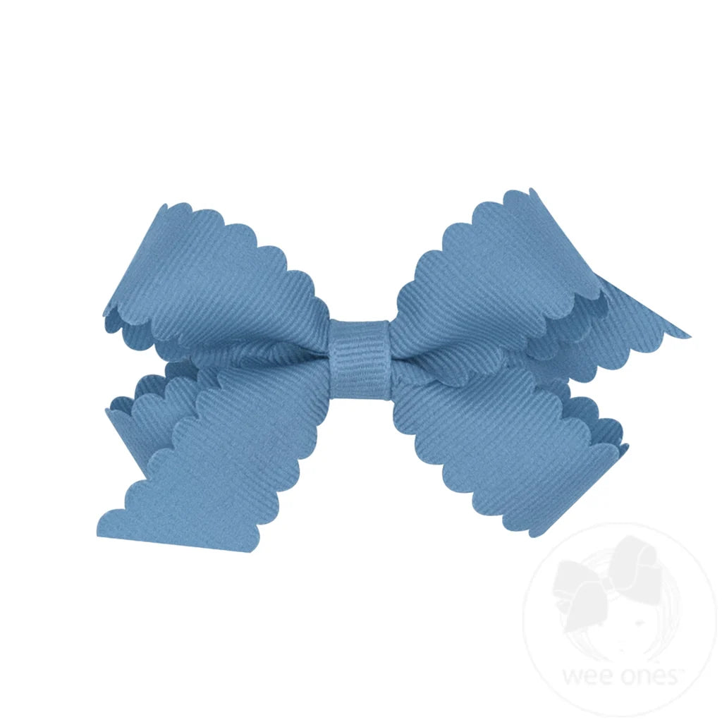 Scalloped Grosgrain Hair Bow