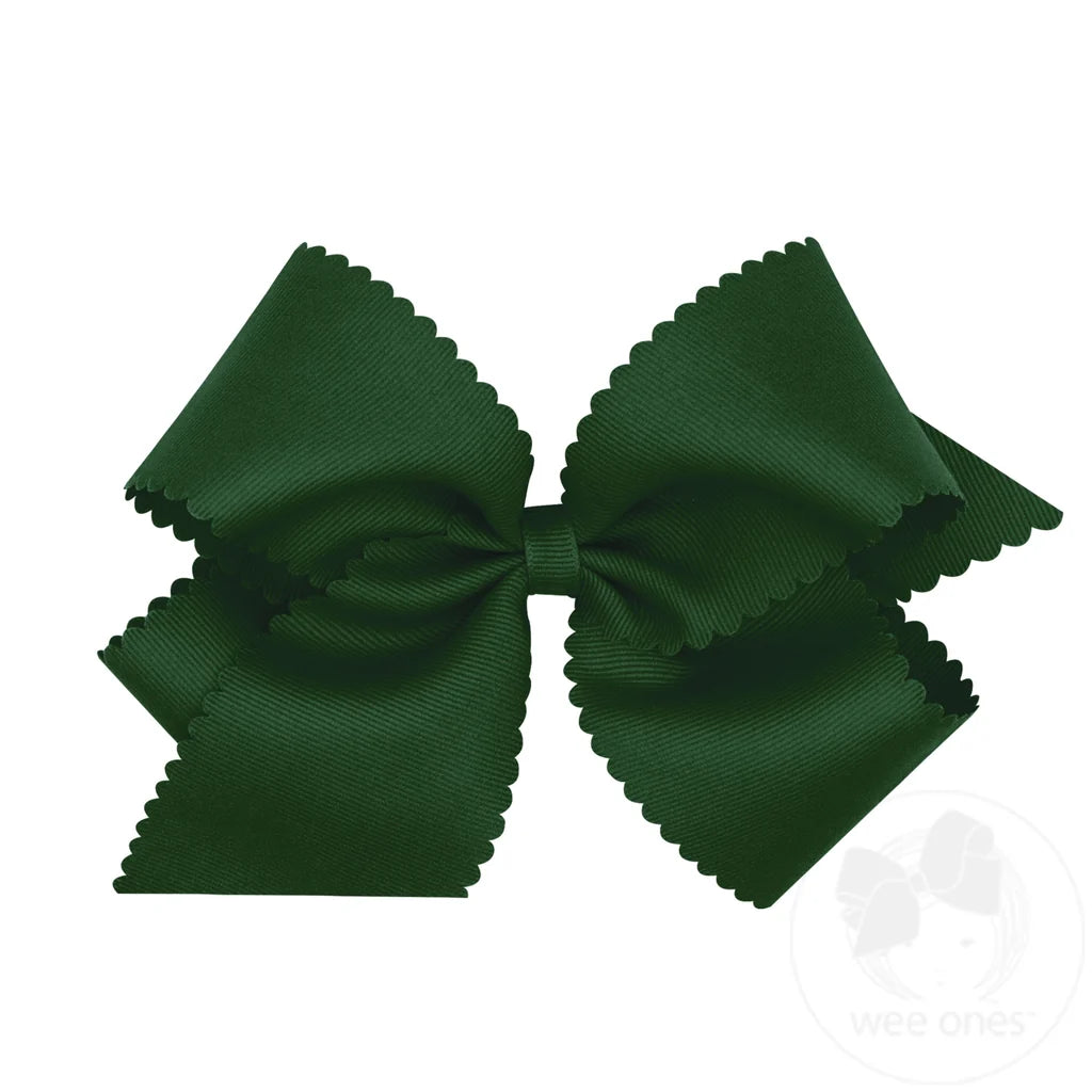 Scalloped Grosgrain Hair Bow