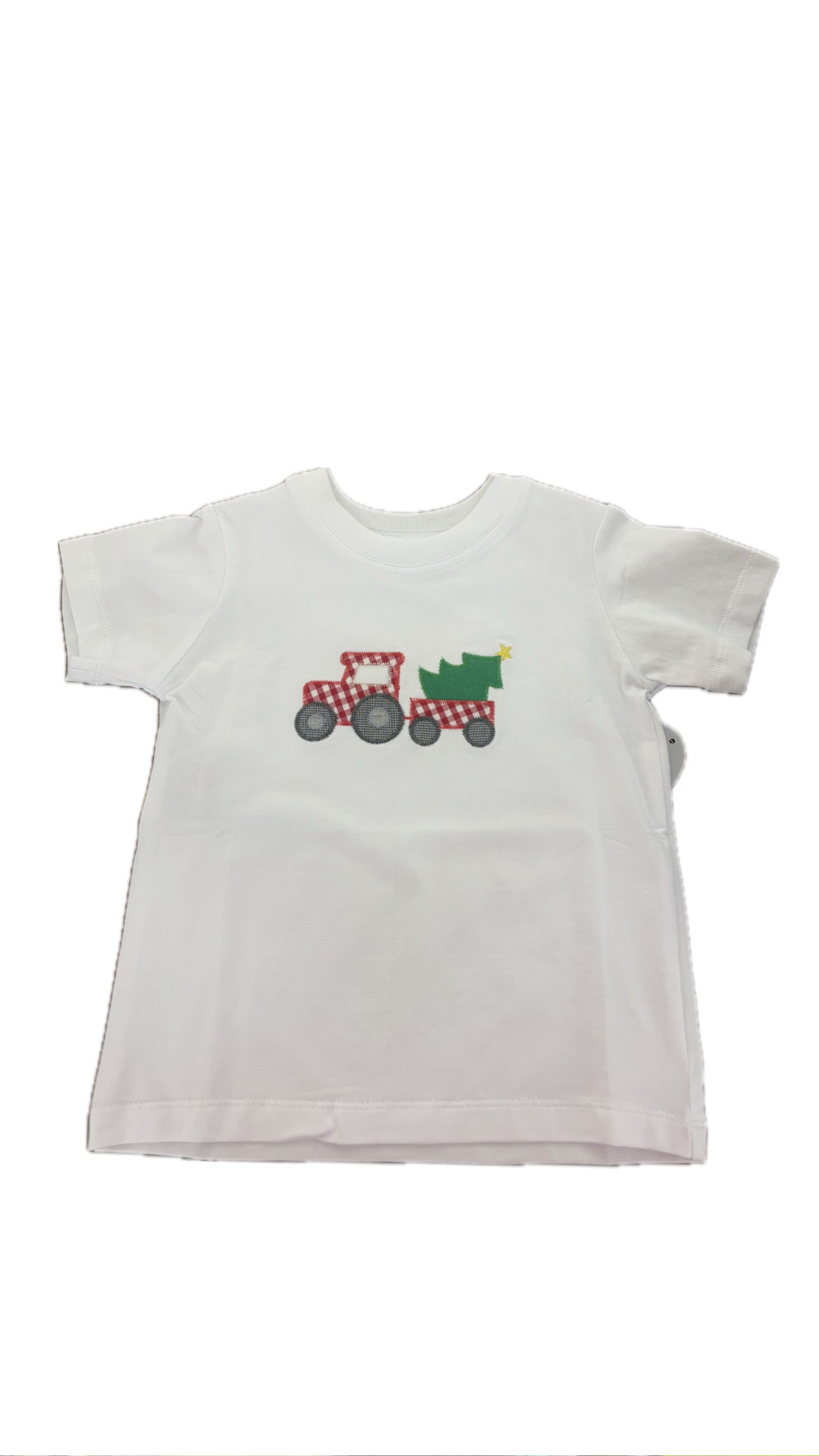 Tractor with Christmas Tree Shirt