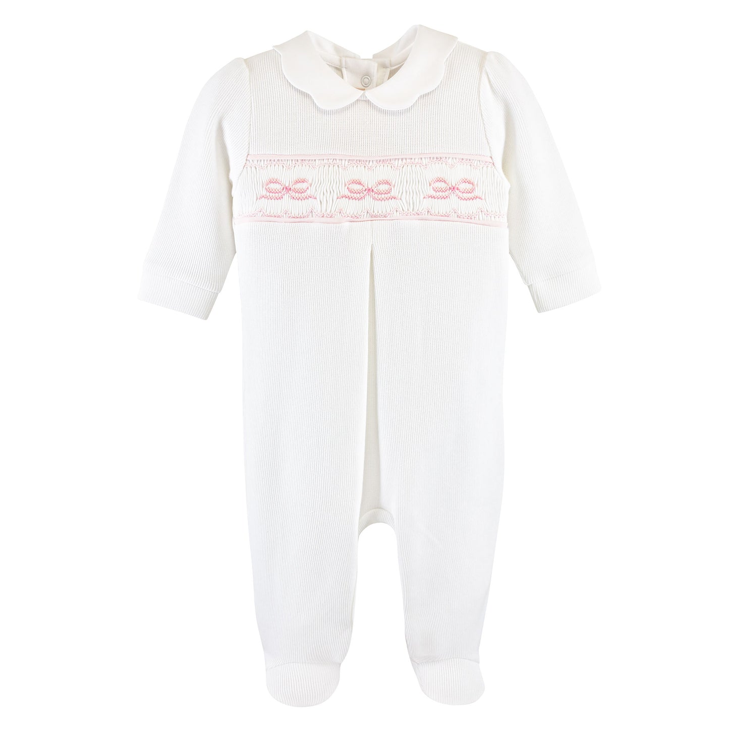 English Knot Smocked Footie
