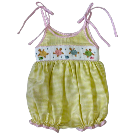 Turtle Smocked Bubble