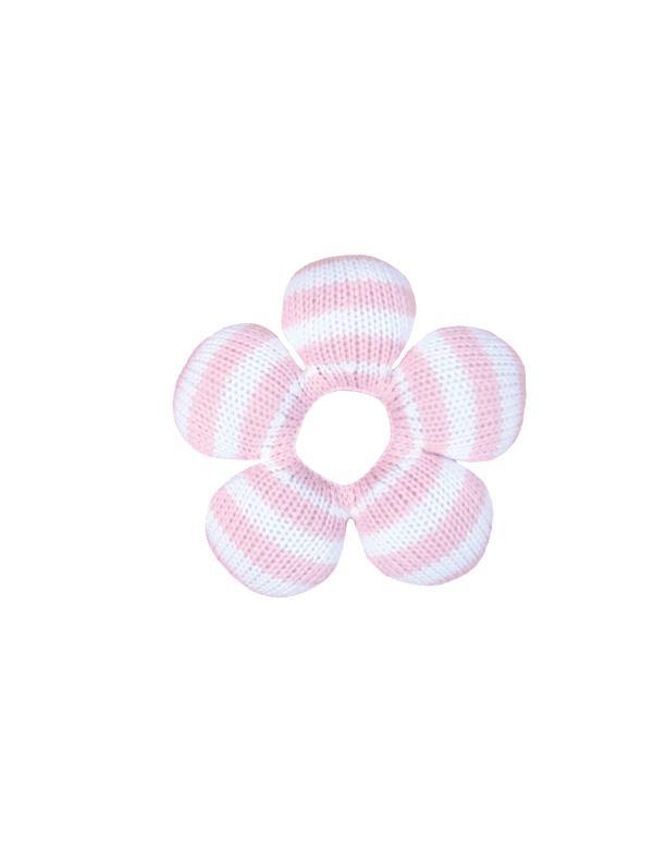 Pink Star Hand-Knit Rattle