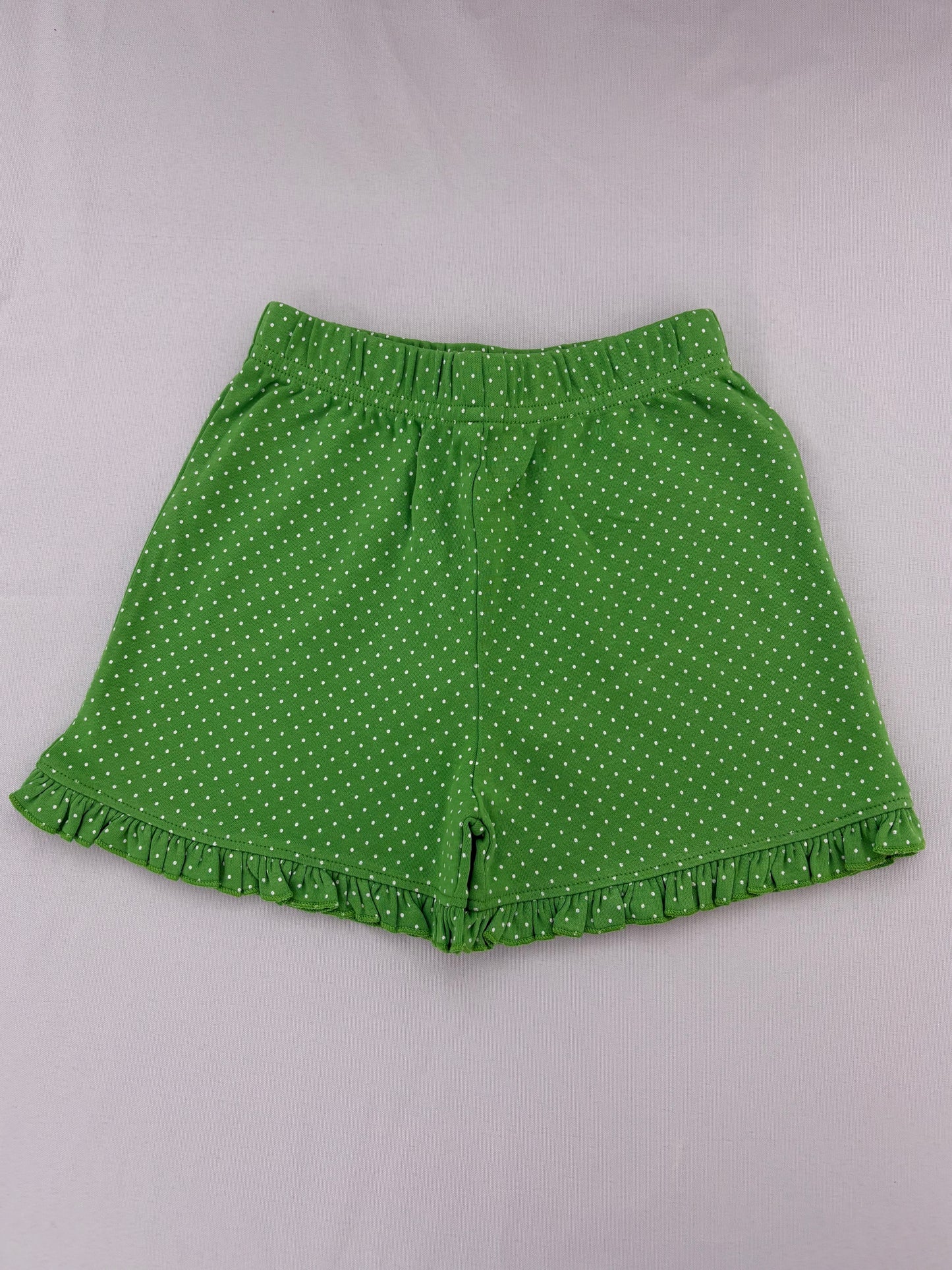 Green Dot Ruffle Shorts