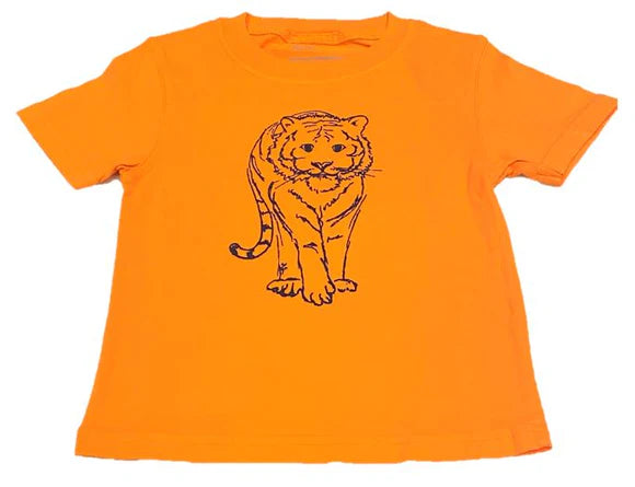 SS Orange/Navy Tiger Tshirt S