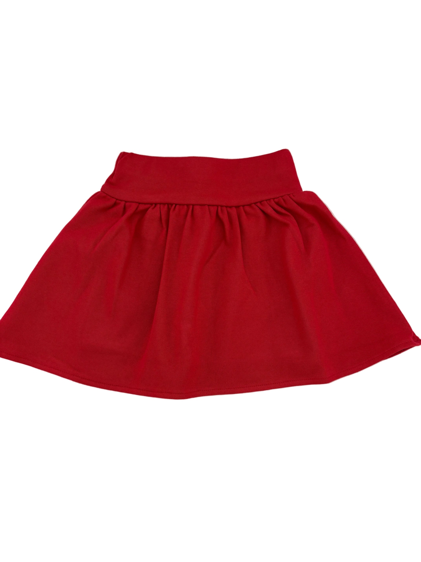 Red Gathered Skort
