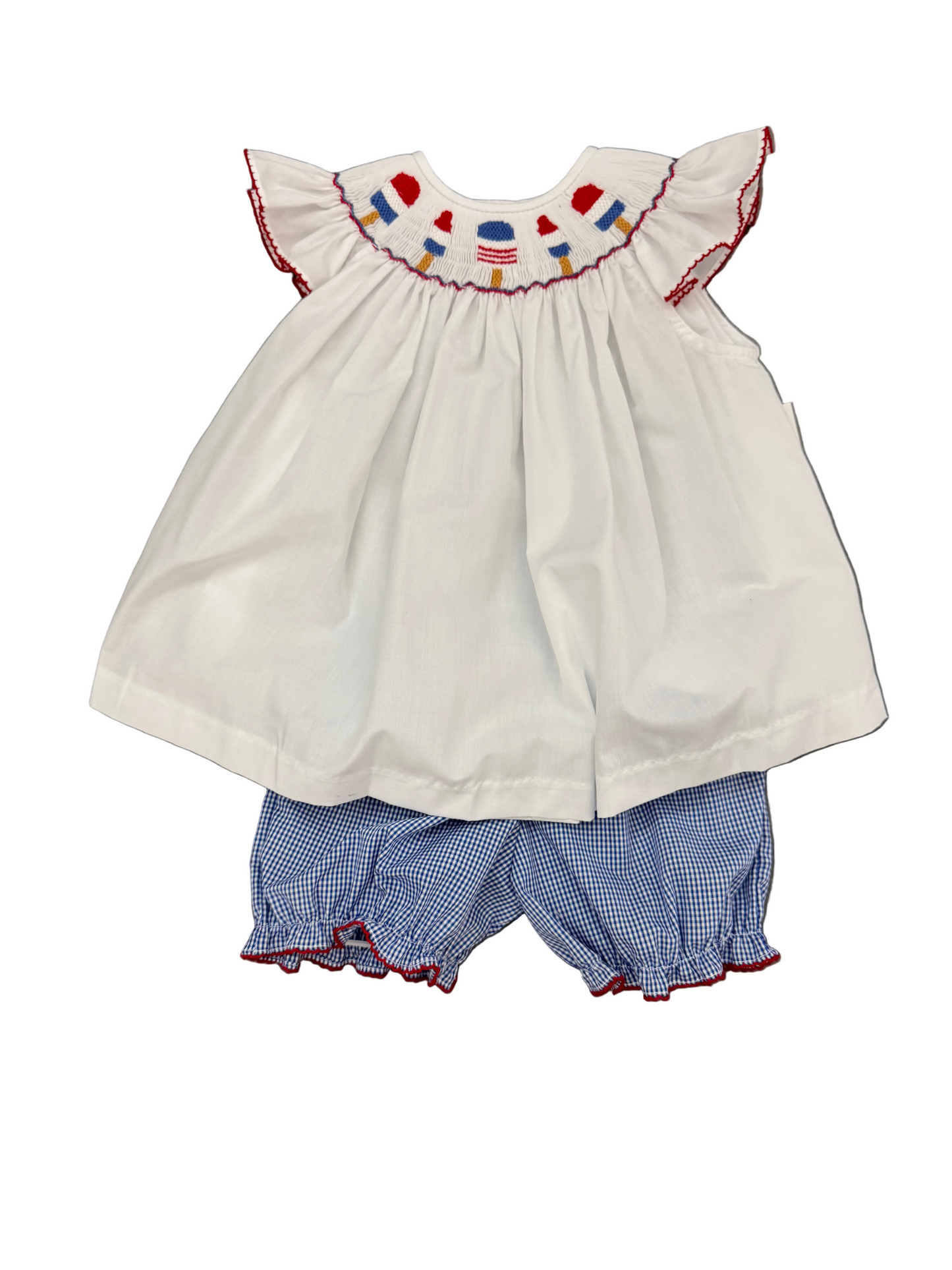 Popsicle Smocked Bishop Bloomer Set