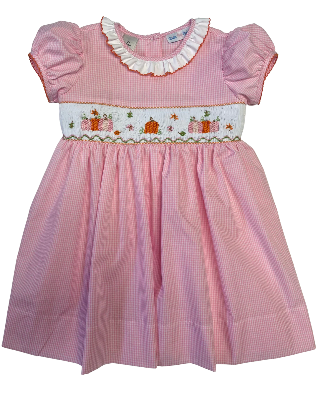 Pumpkin Smocked Bishop Dress