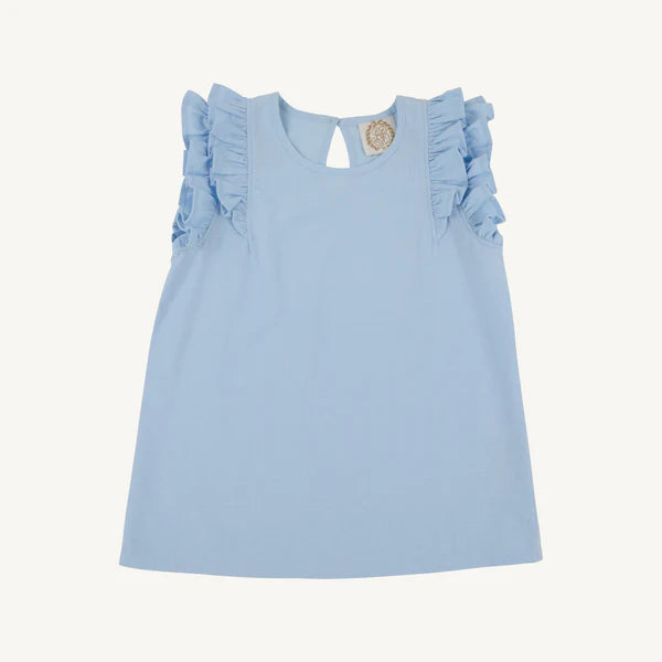 Ruehling Ruffle Top-Linen