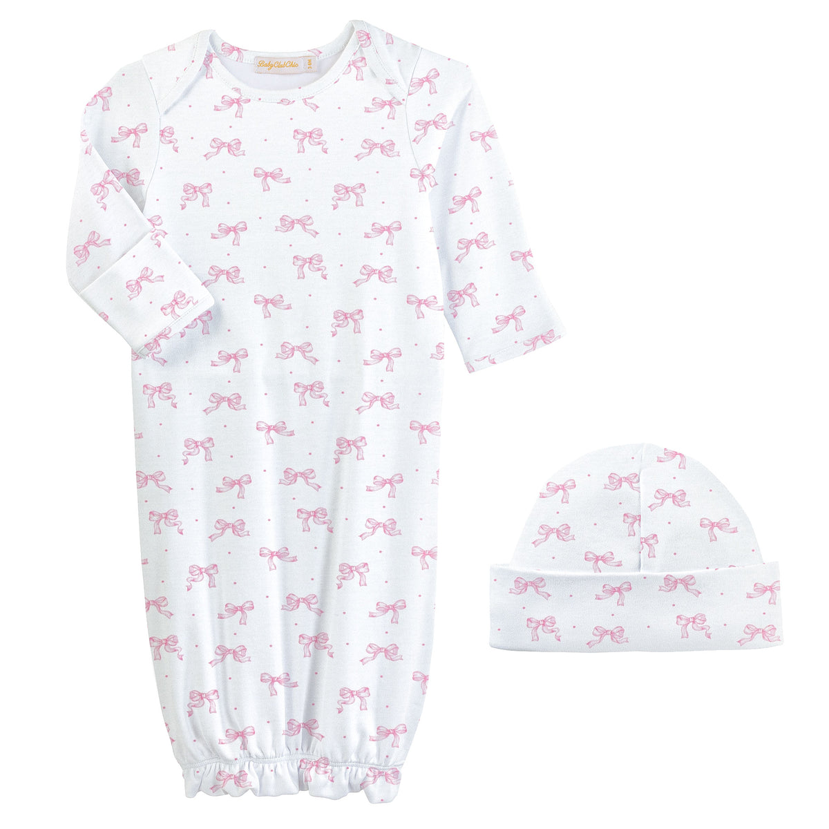 Tiny Pretty Bows Gown & Hat Set