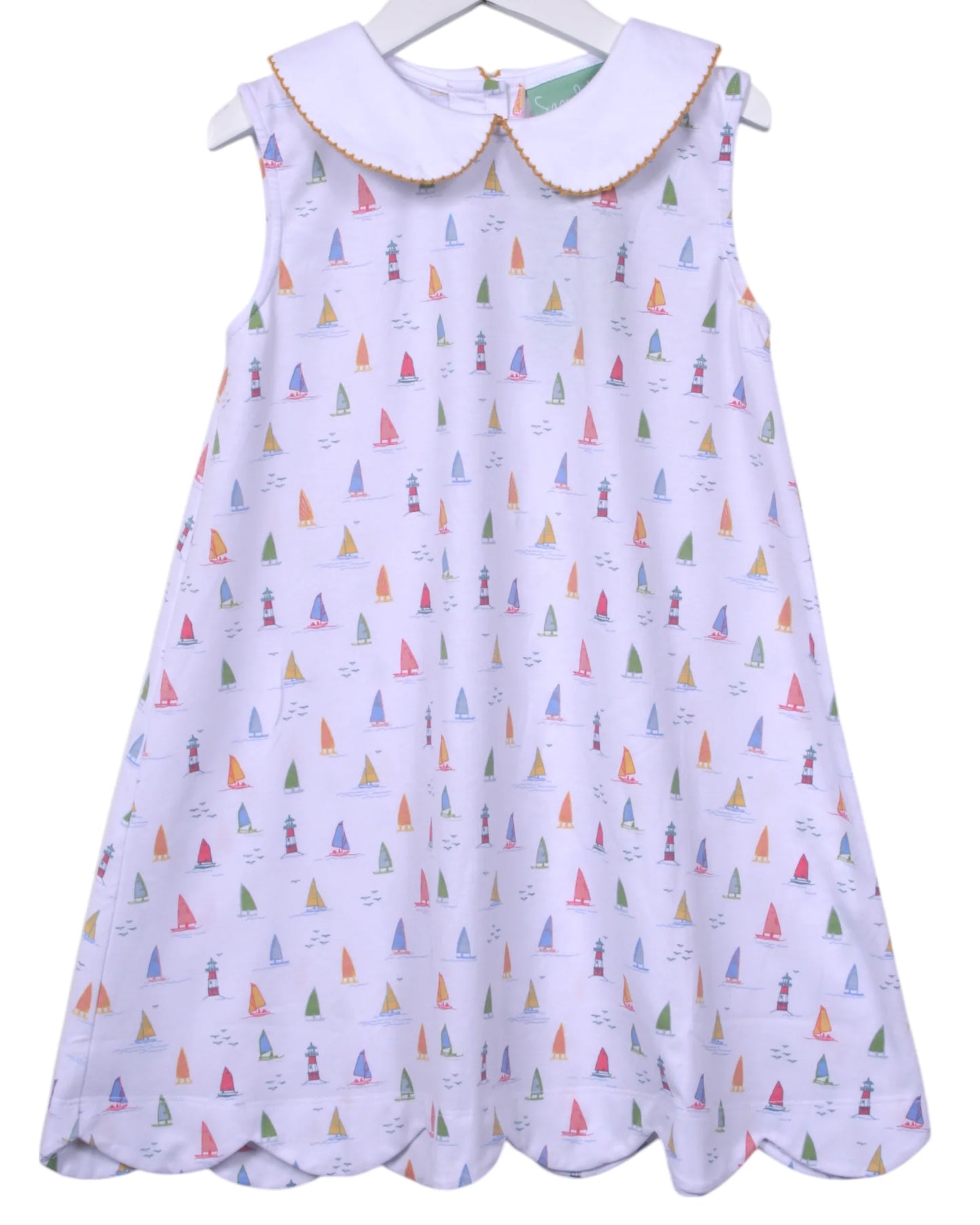 Sail Away Scallop Dress