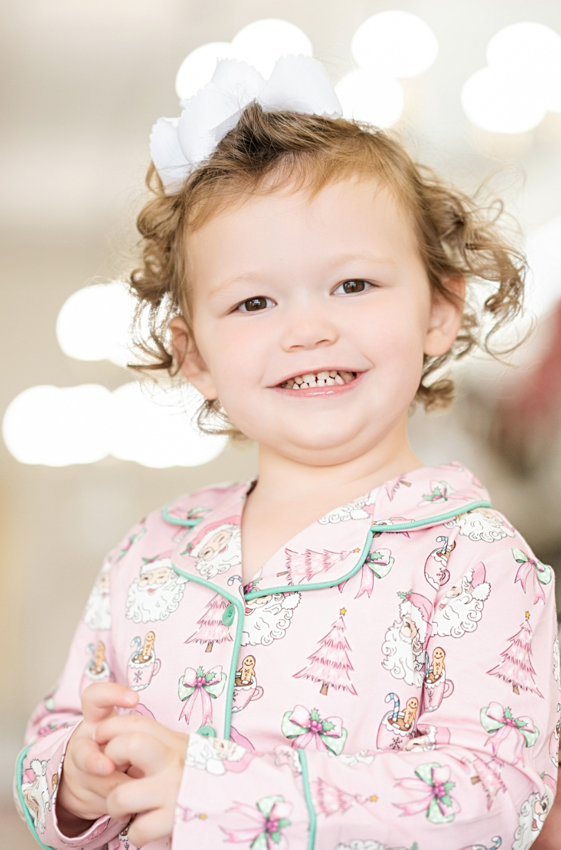 Santa Button Pajama Set