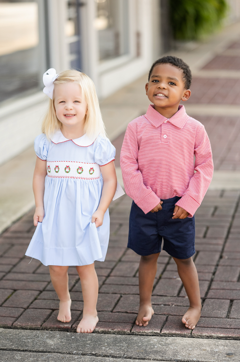 Wreath Smocked Waist Dress