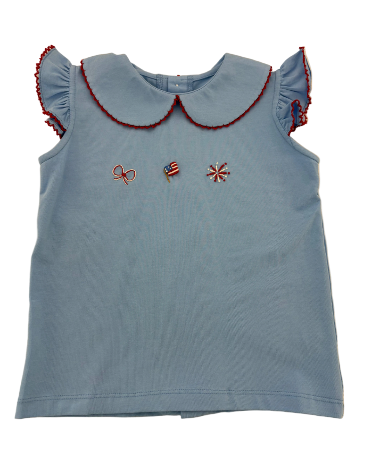 Red, White, & Blue Emma Blouse