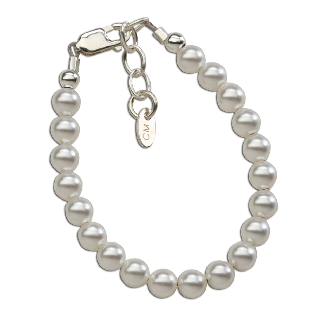 Sterling Silver Baby’s 1st Pearls Bracelet