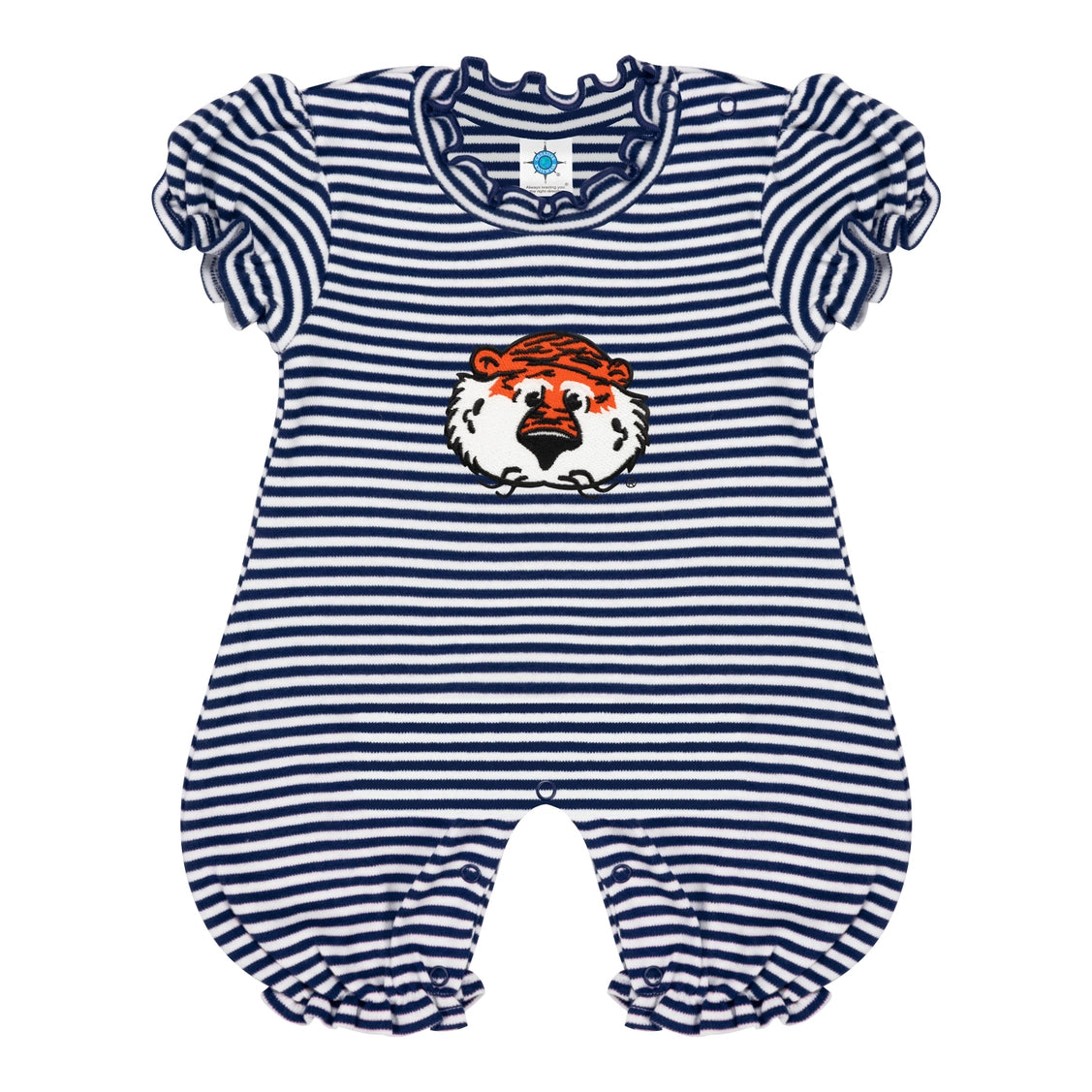 Auburn Stripe Ruffle Romper