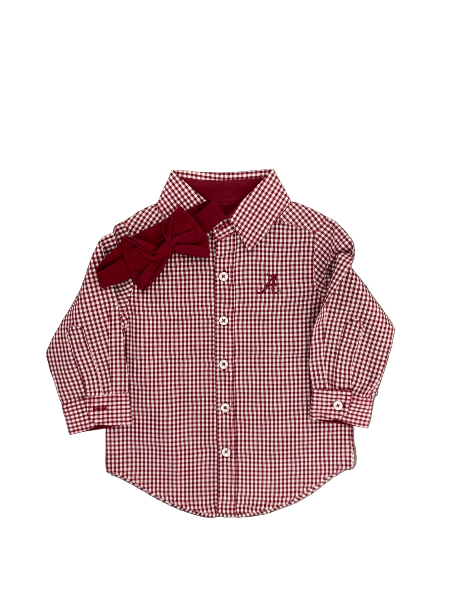 Gingham Shirt w/ Bowtie