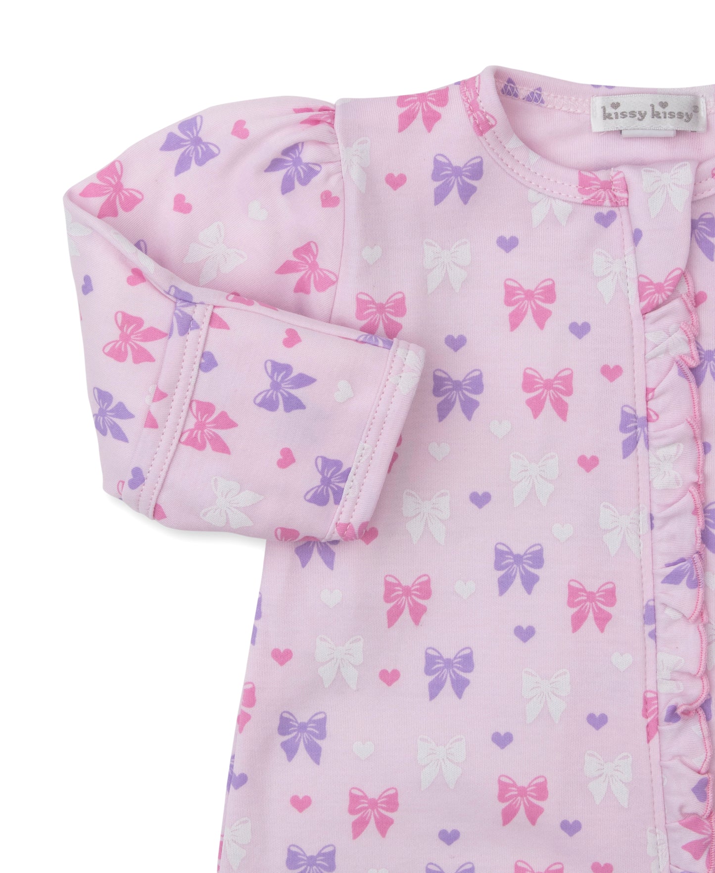 Billowy Bows Zip Footie