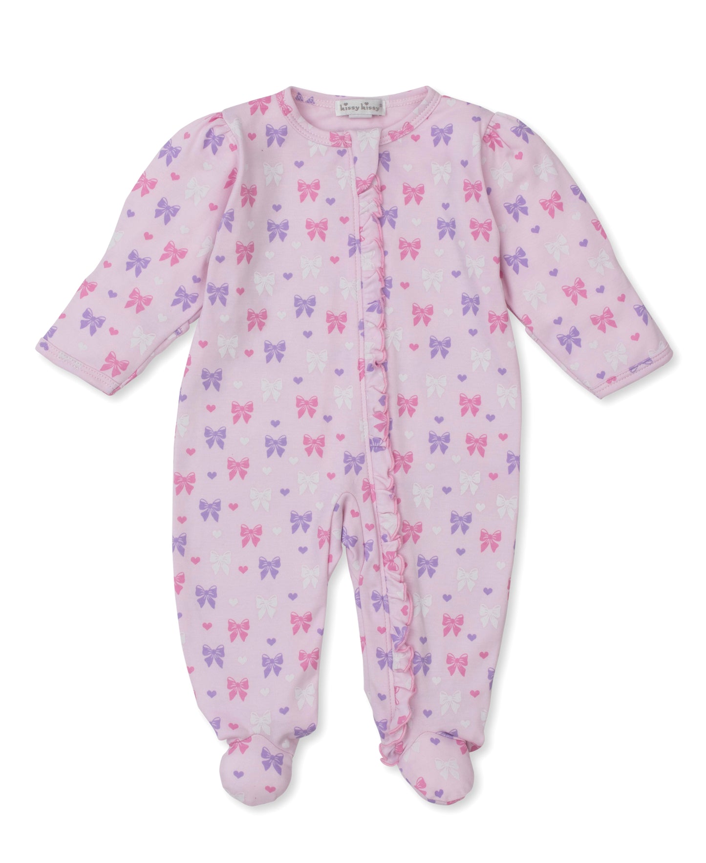 Billowy Bows Zip Footie