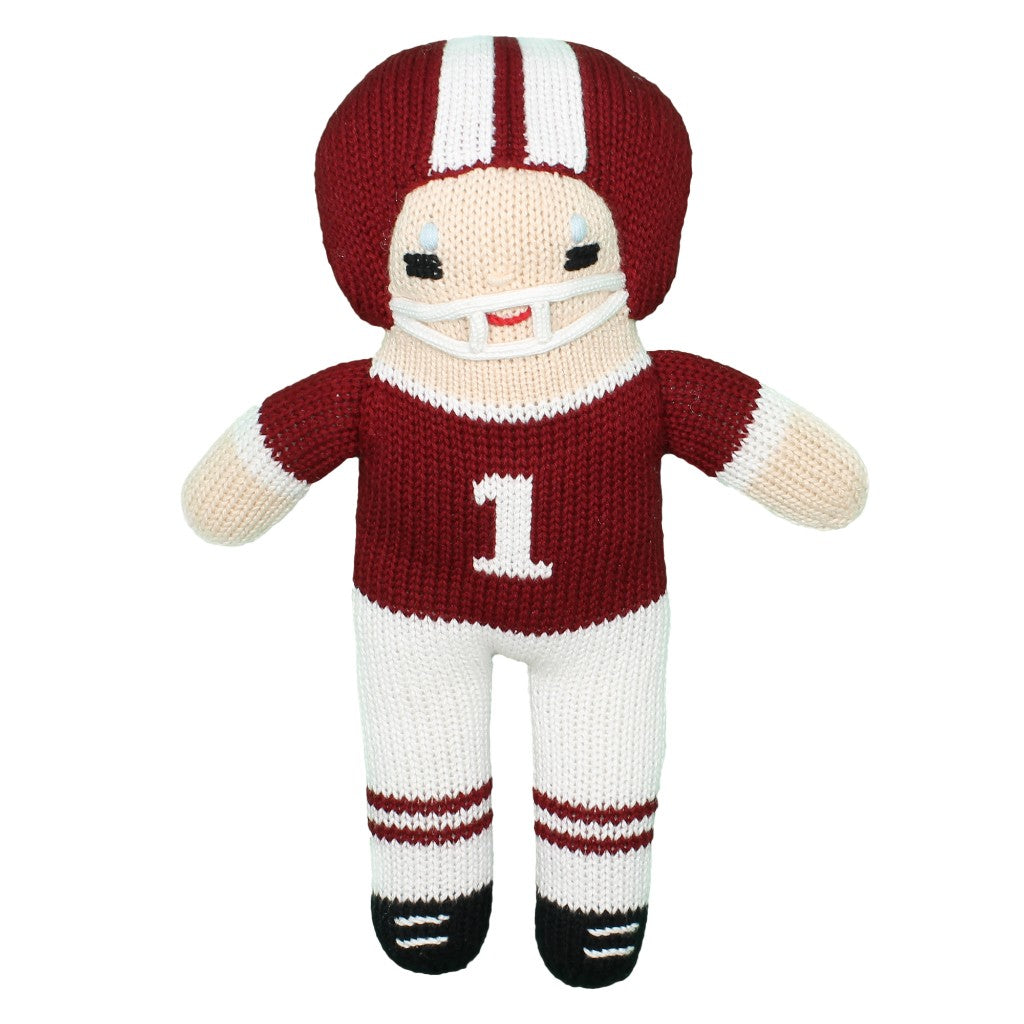 7’’ Football Player Doll- Crimson/White