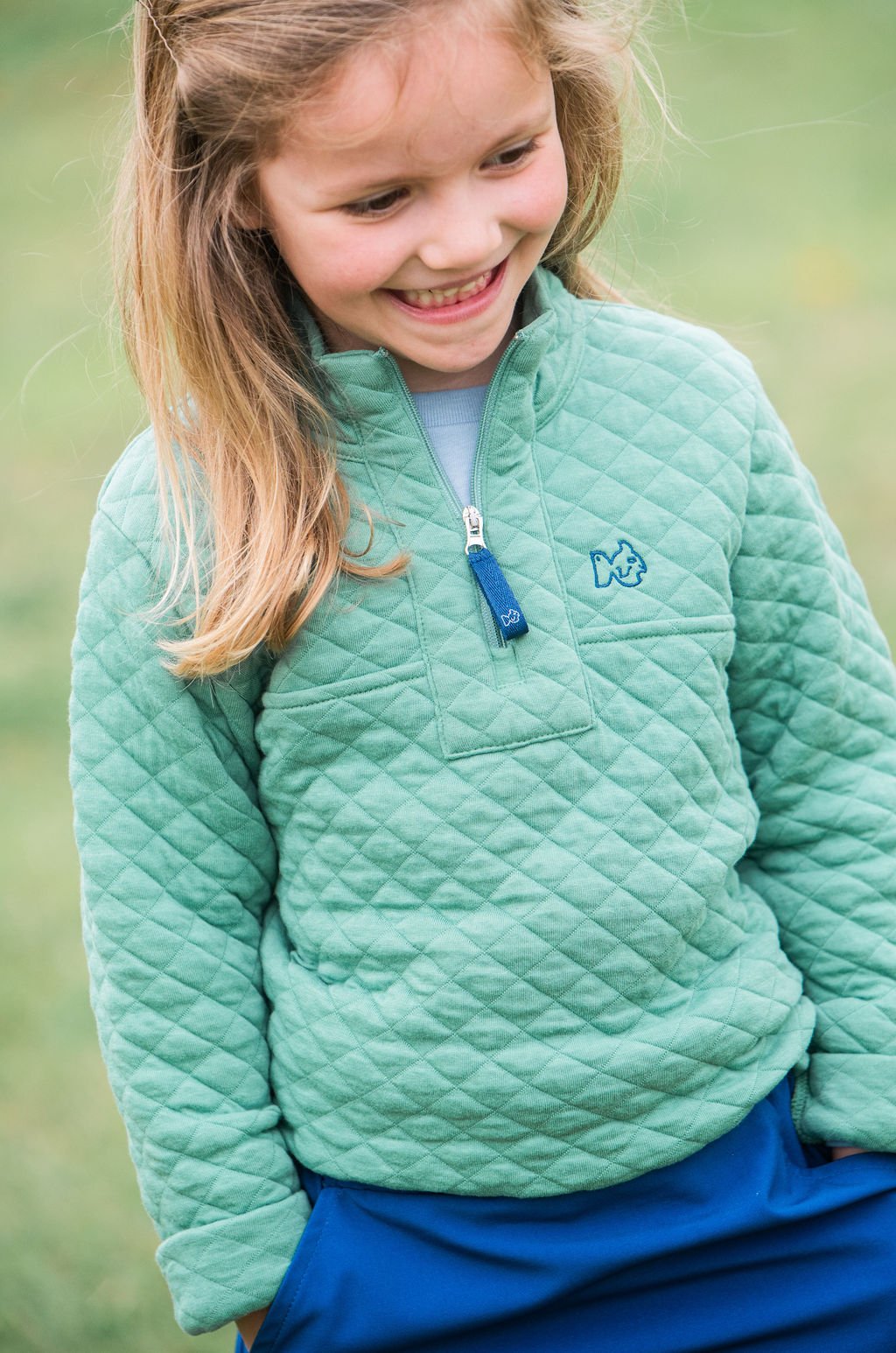 Quilted Zip Pullover