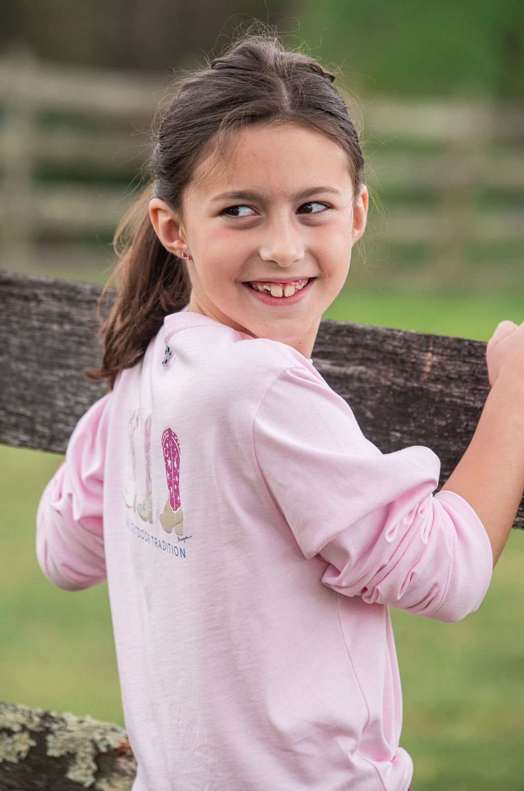 Girls Long Sleeve Cotton T-shirt