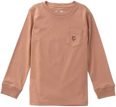 Kids' Long Sleeve Cotton Pocket Tee