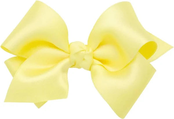 French Satin Bow- King- Light Yellow
