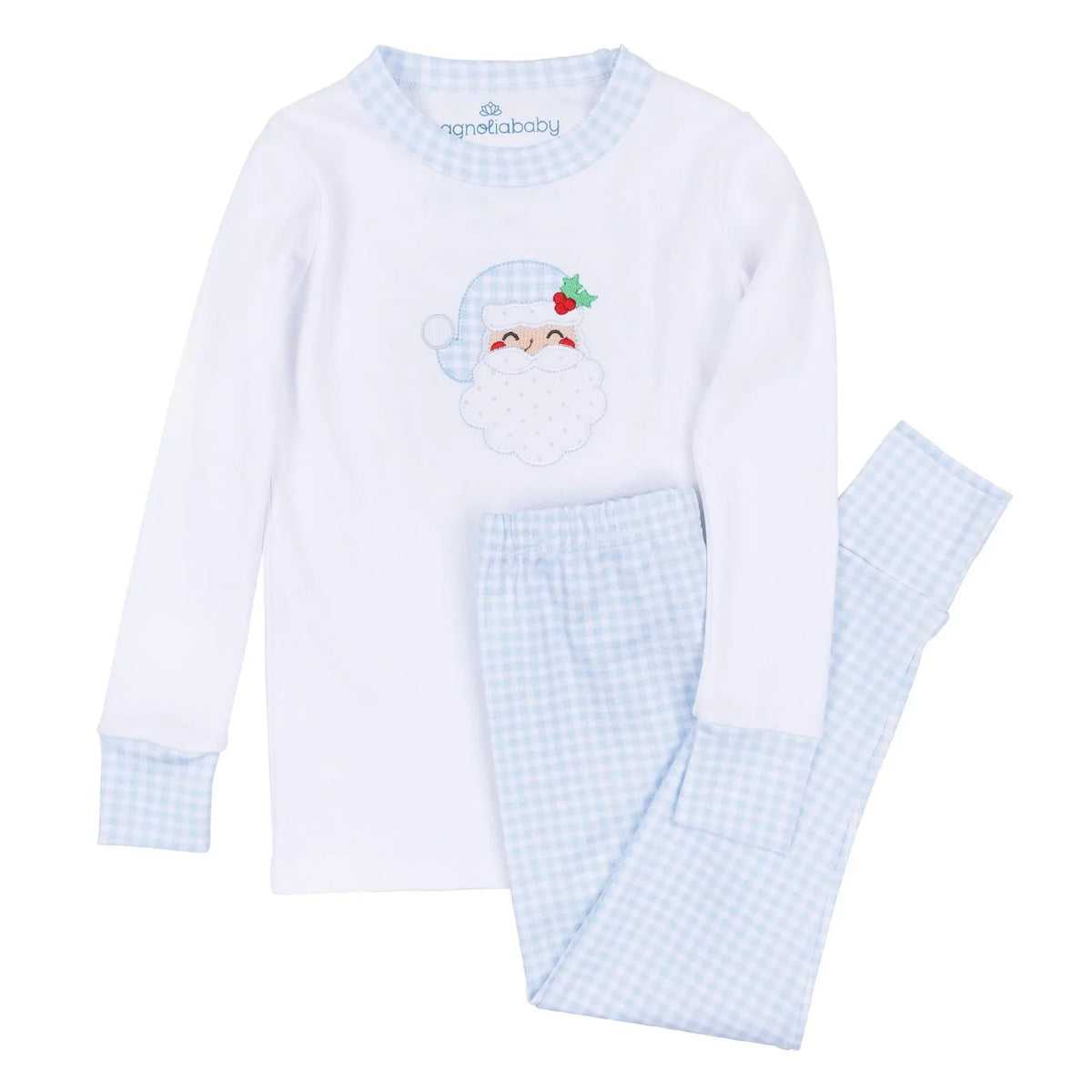 Sweet St. Nick Applique Long Pajamas