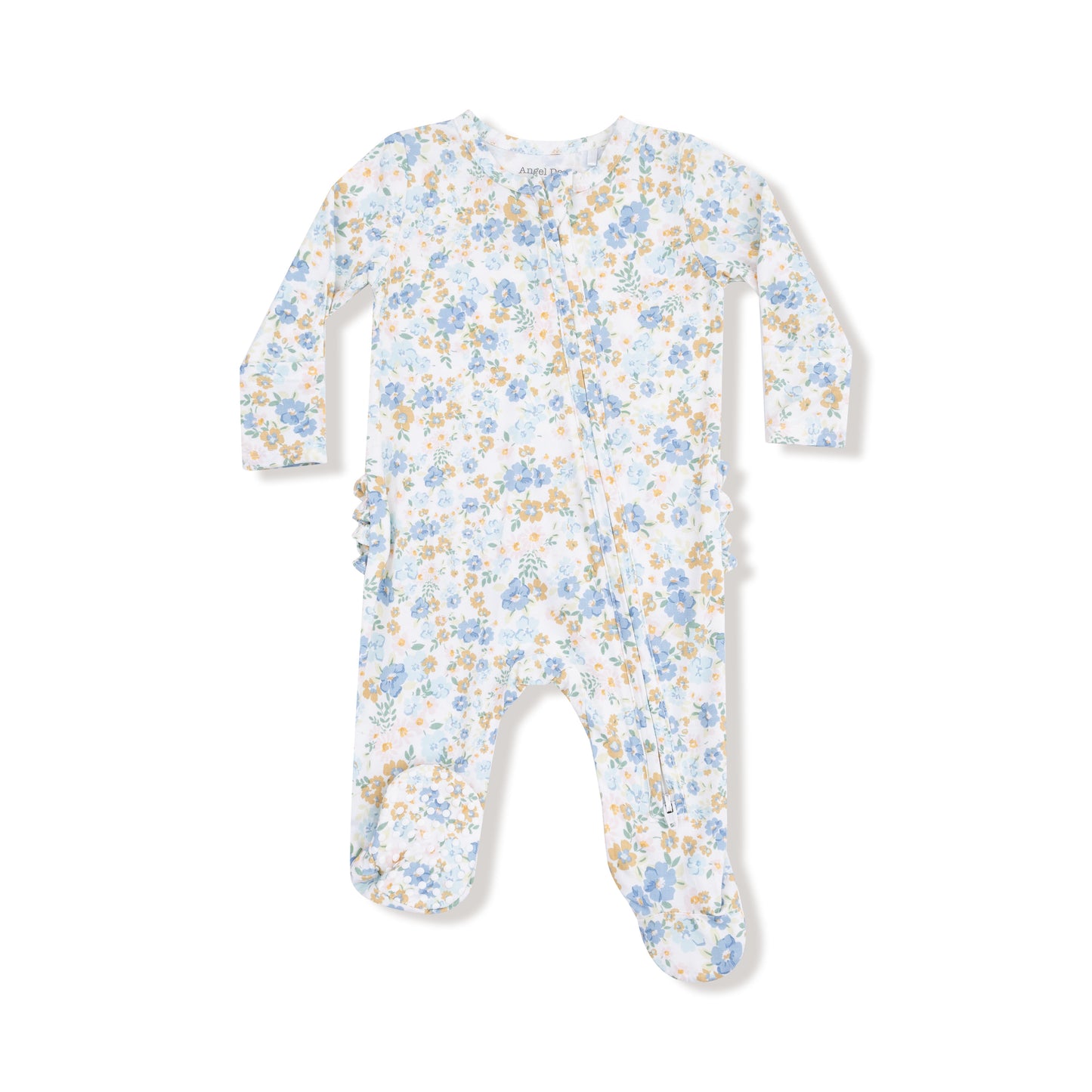Sweet Rose Calico Ruffle Footie