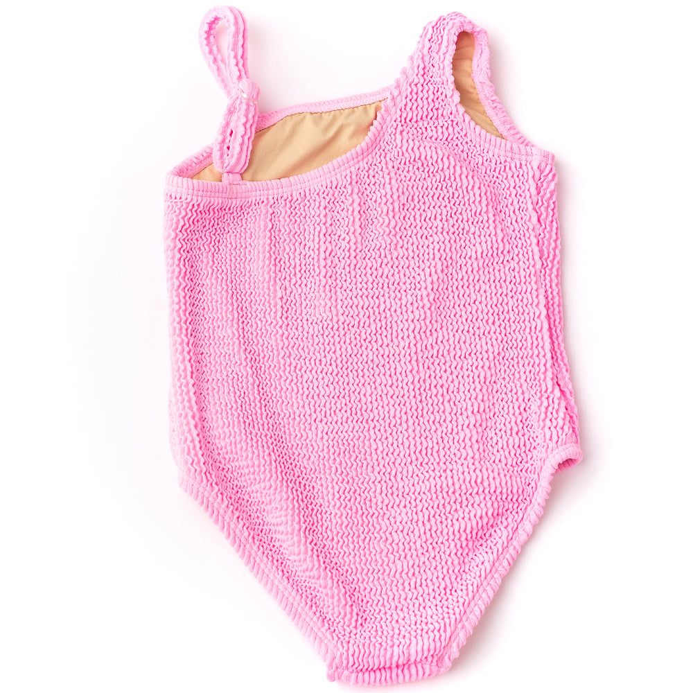 One Shoulder Pink Swimsuit