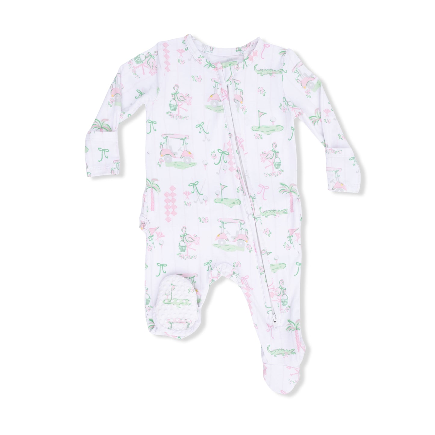 Pretty Golf Ruffle Zipper Footie