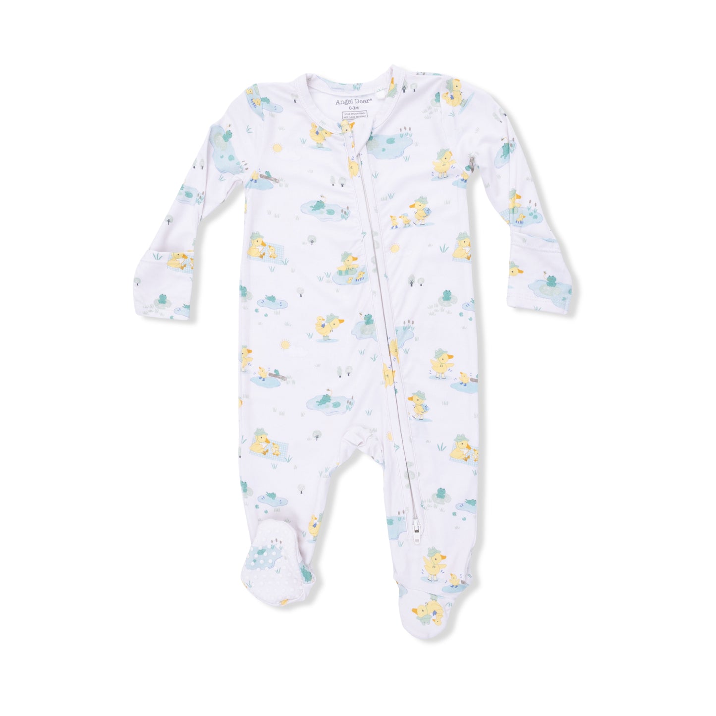 Frog and Duck Pond Zipper Footie