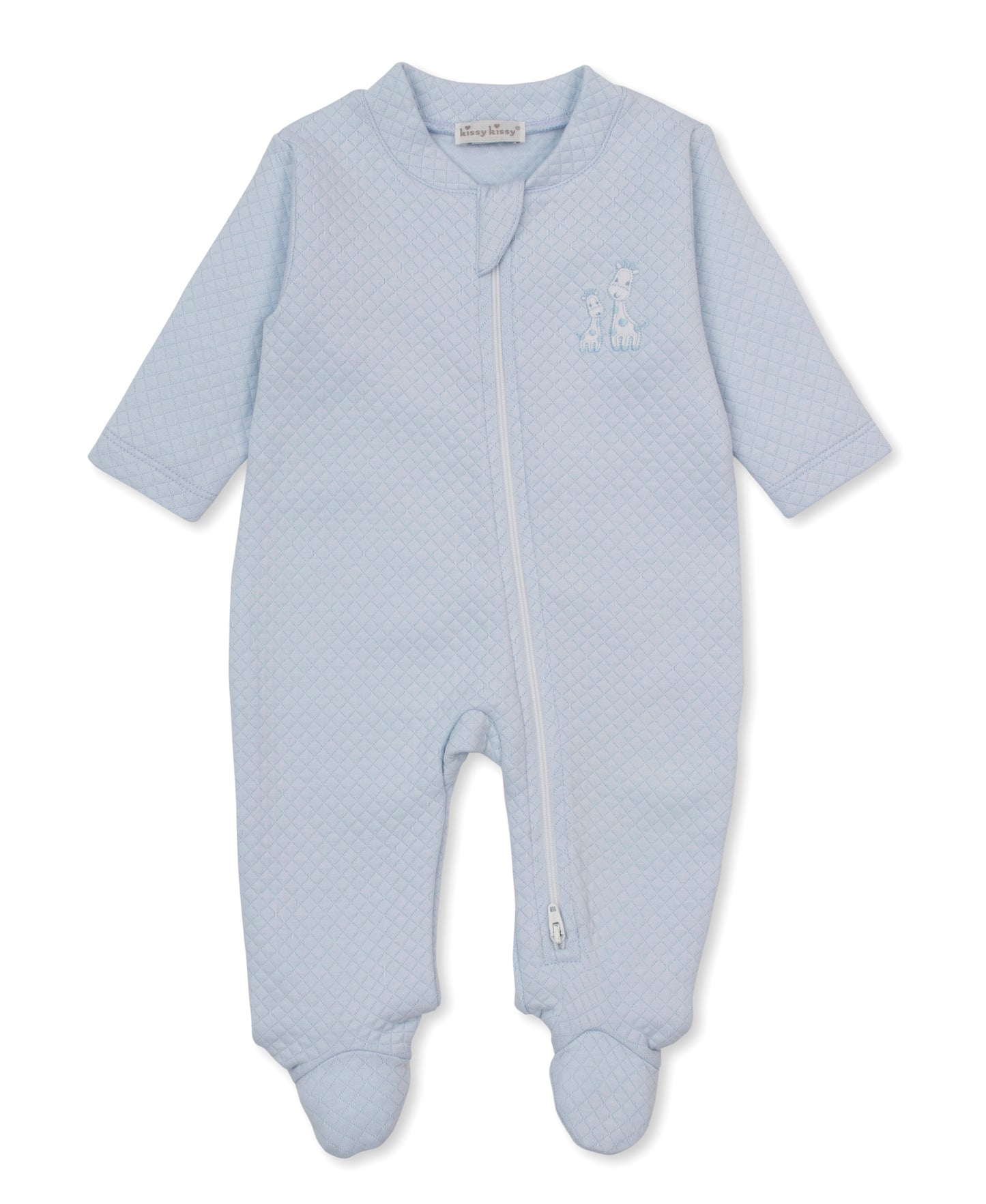 Giraffe Laughs Jacquard Zip Footie