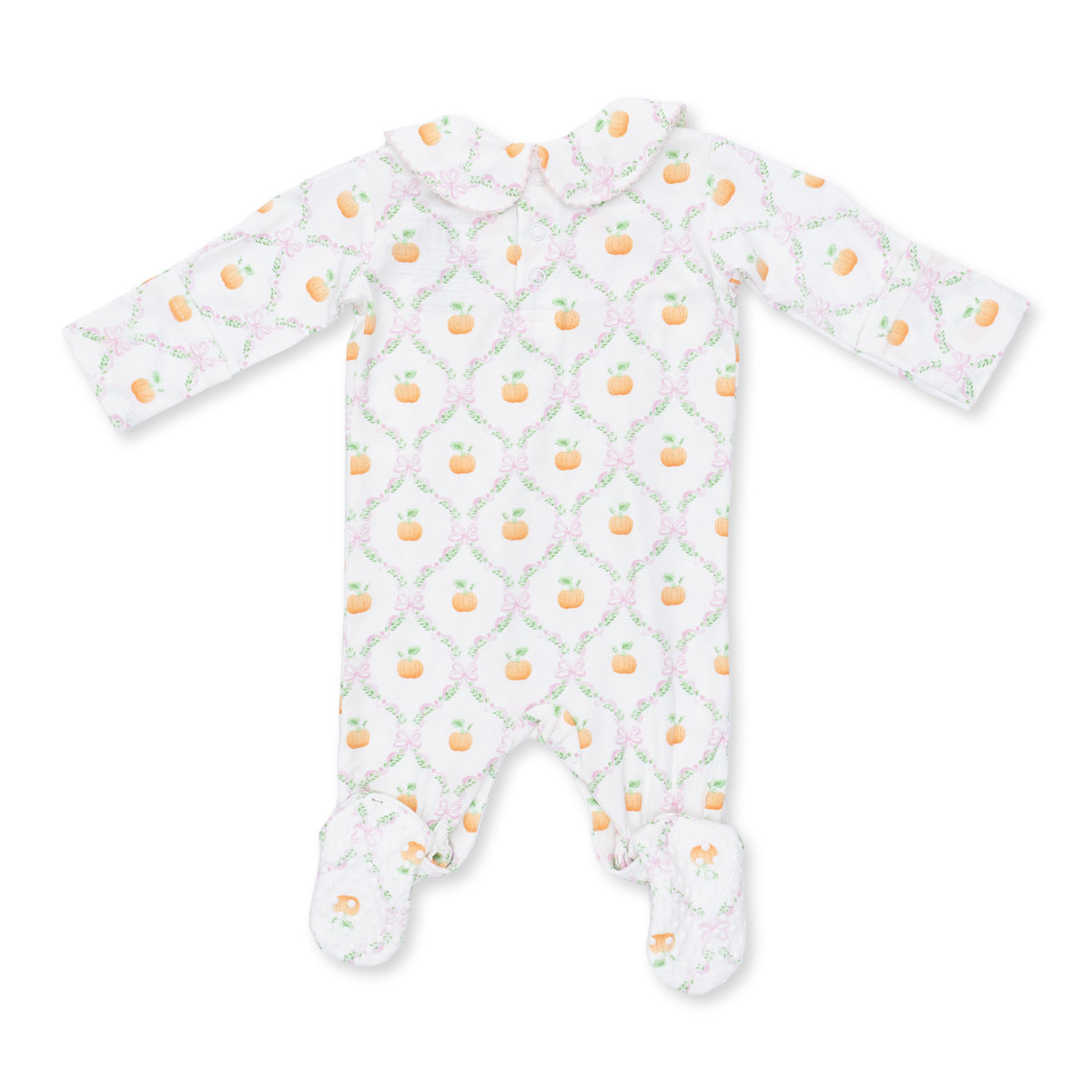 Pretty Pumpkin Trellis Footie