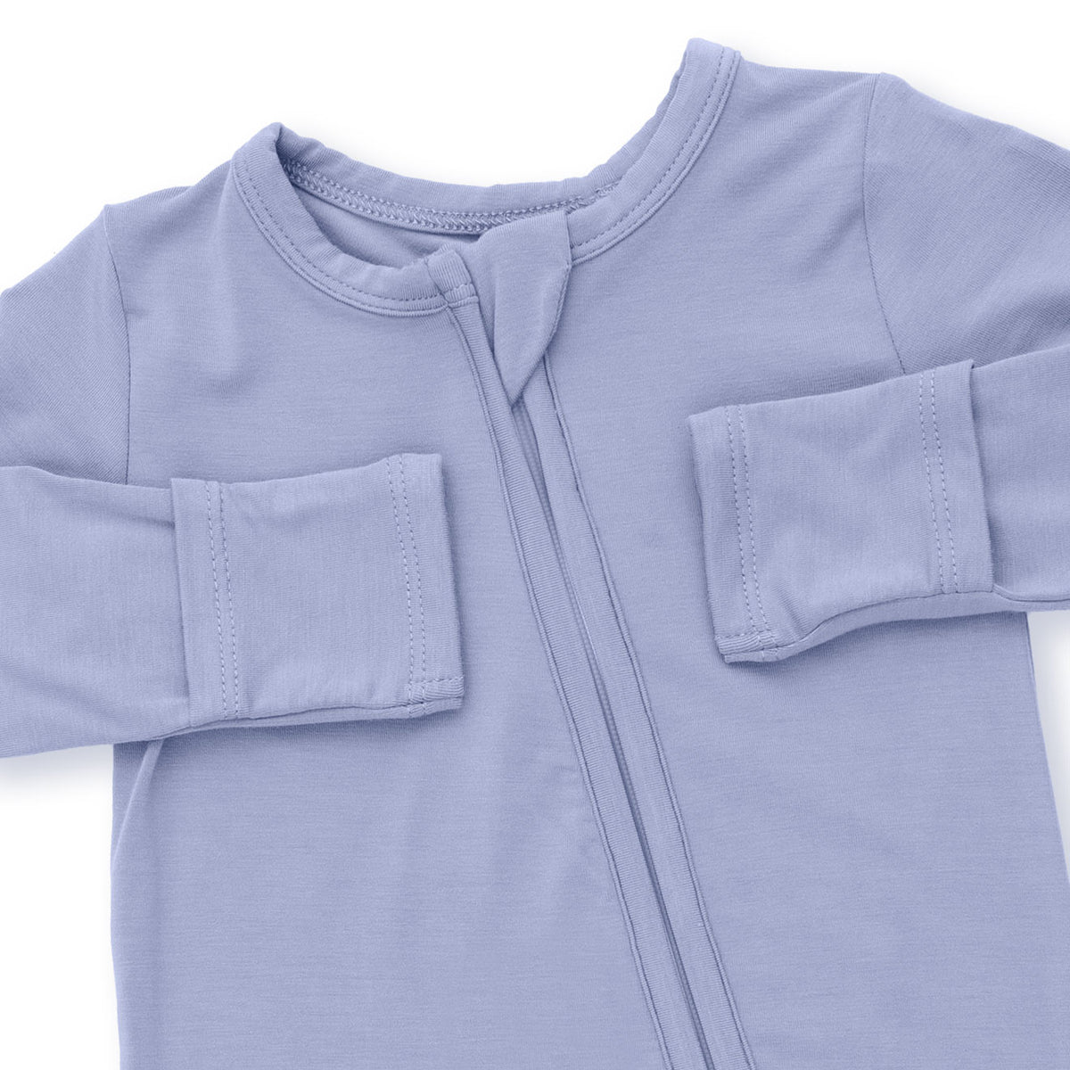 Solid Blue Fog Zip Footie